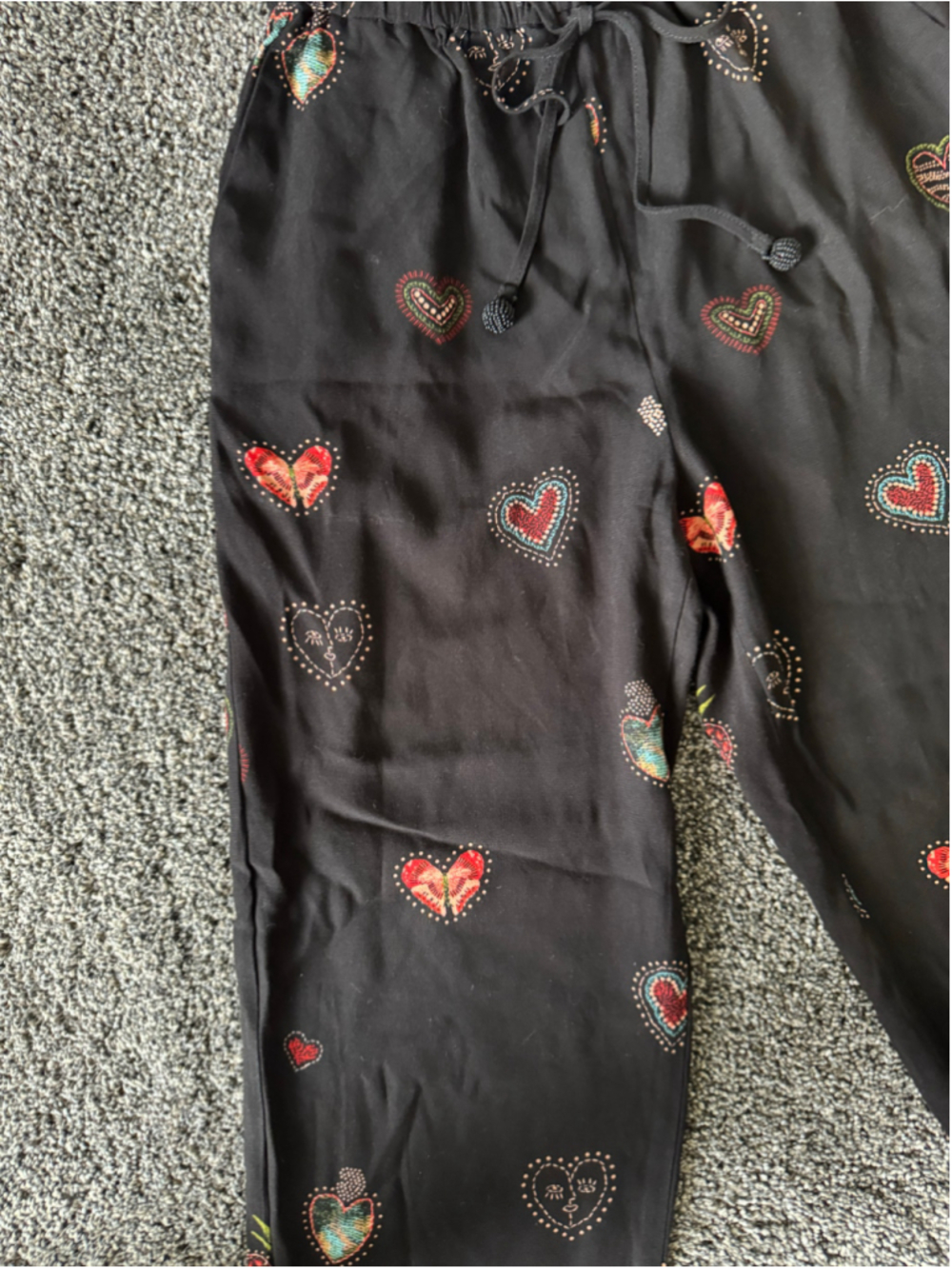 Women's Farm Rio Benicia Wide-Leg Trousers Black Printed Size XS - Picture 13 of 14